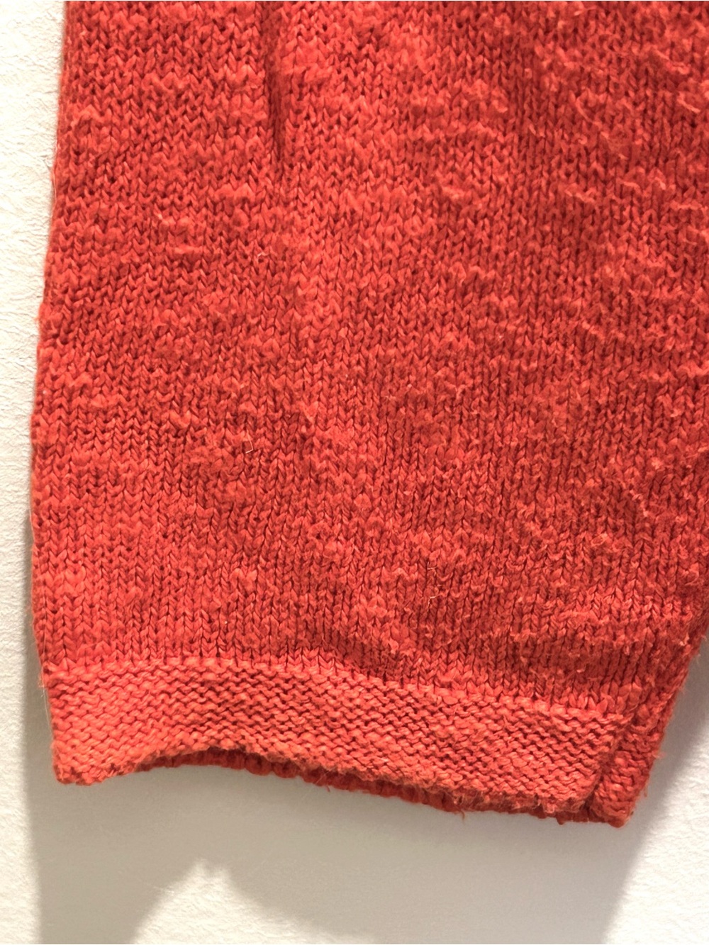 VTG Avalin Orange Cotton Nubby Knit Relaxed Fit Pullover Sweater - One SIze - Picture 5 of 7